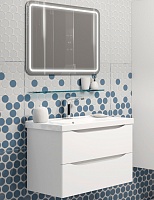 Opadiris Мебель для ванной Элеганс 80 с зеркалом подвесная белая матовая